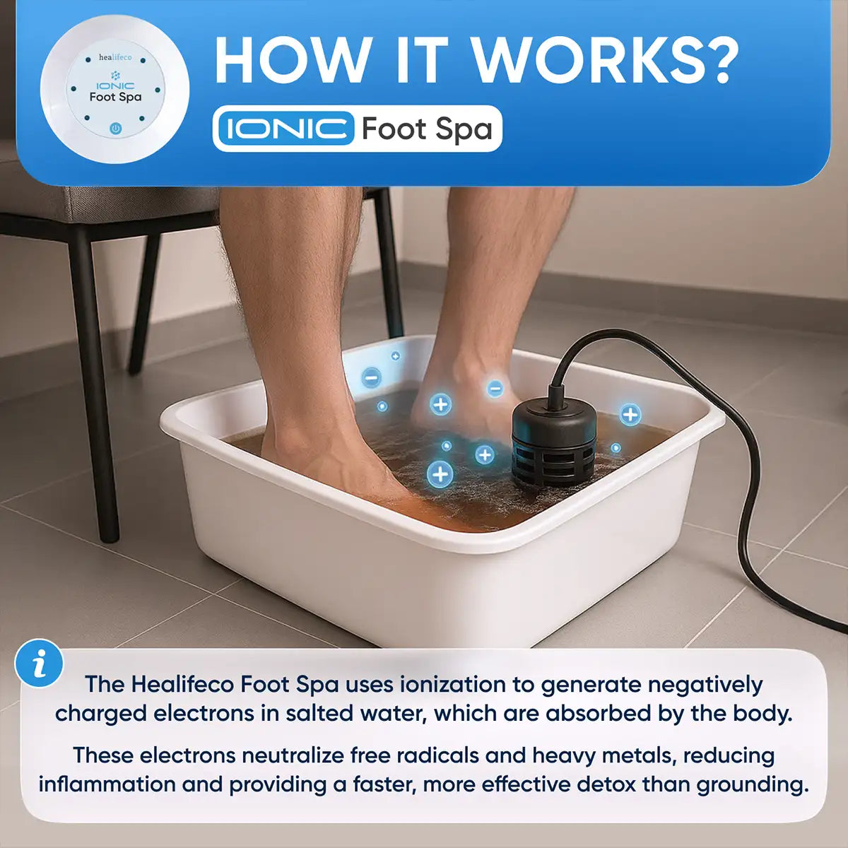 Healifeco Ionic Foot Spa | Remove Toxins and Heavy Metals for a Healthier Life