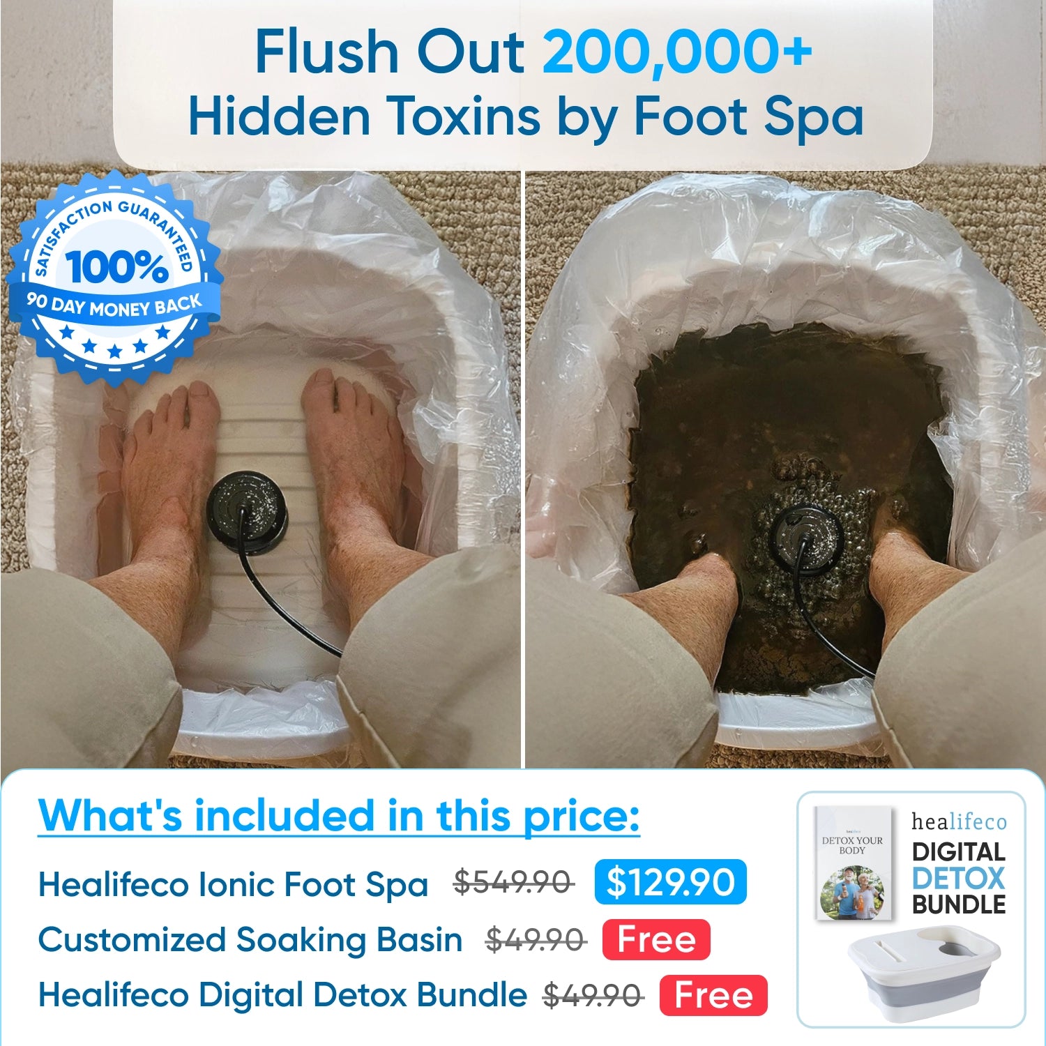 Healifeco Ionic Foot Spa | Remove Toxins and Heavy Metals for a Healthier Life