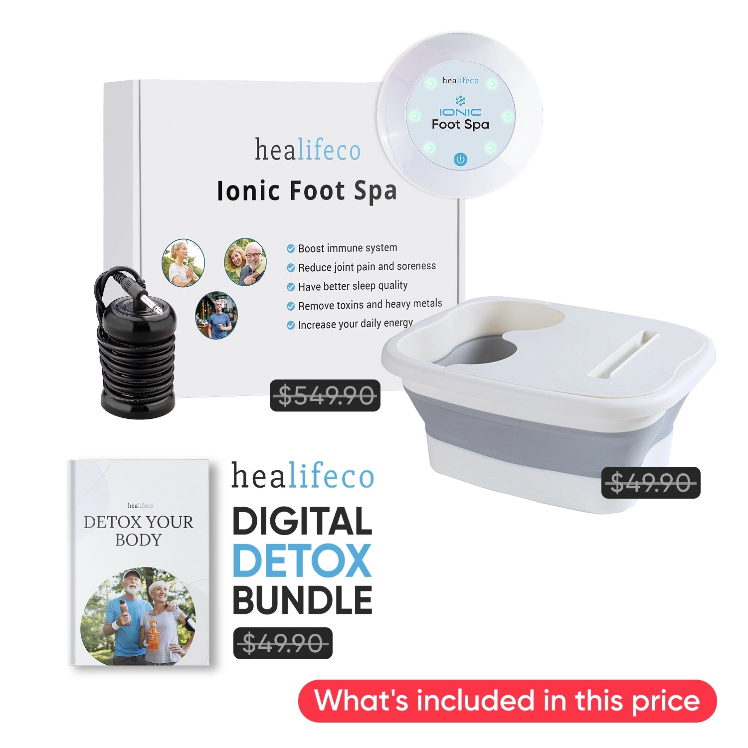 Healifeco Ionic Foot Spa | Remove Toxins and Heavy Metals for a Healthier Life