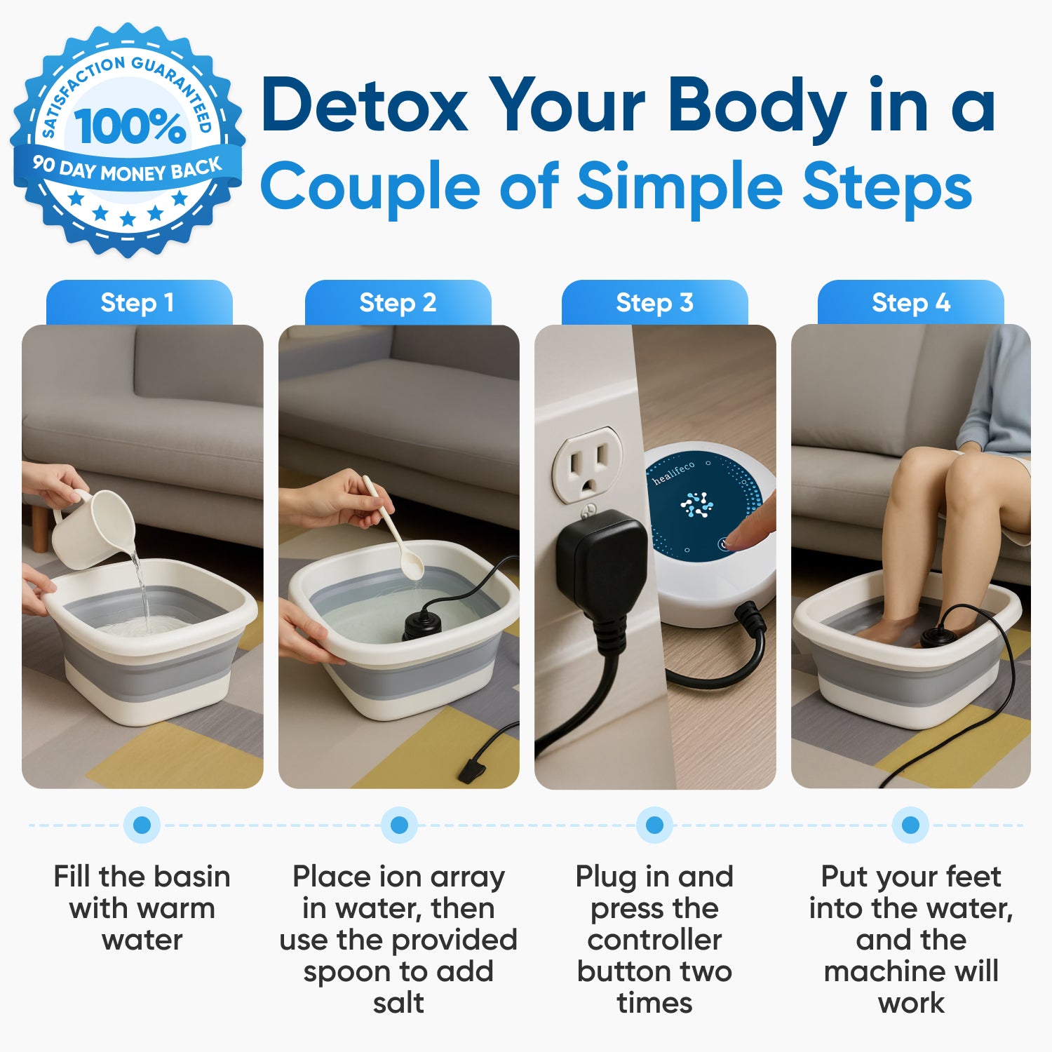 Healifeco Ionic Foot Spa 2.0 | Remove Toxins and Heavy Metals for a Healthier Life