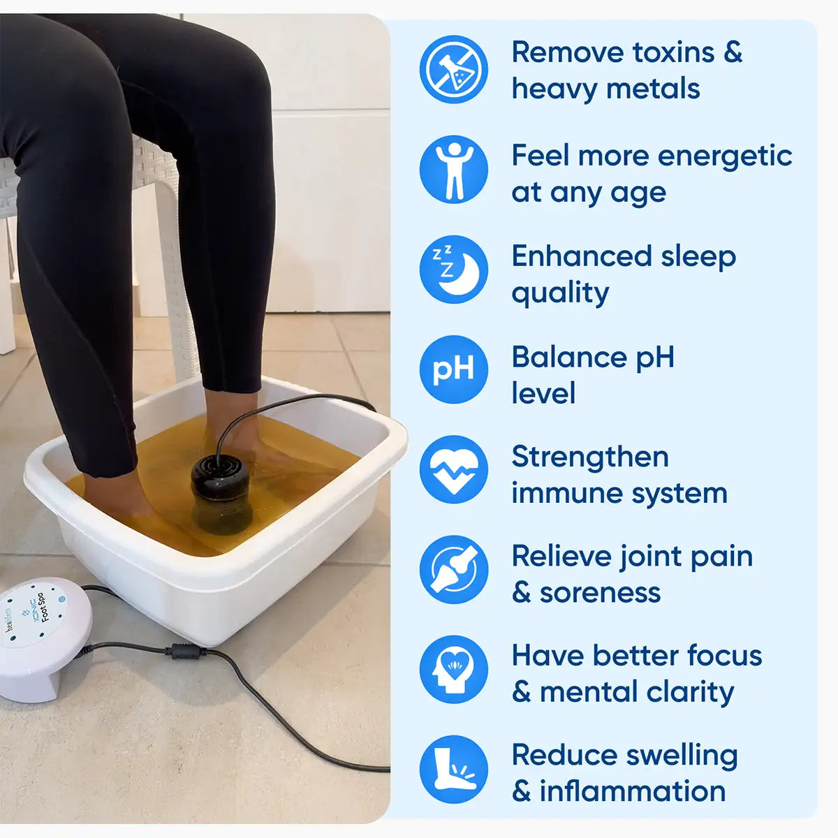 Healifeco Ionic Foot Spa | Remove Toxins and Heavy Metals for a Healthier Life