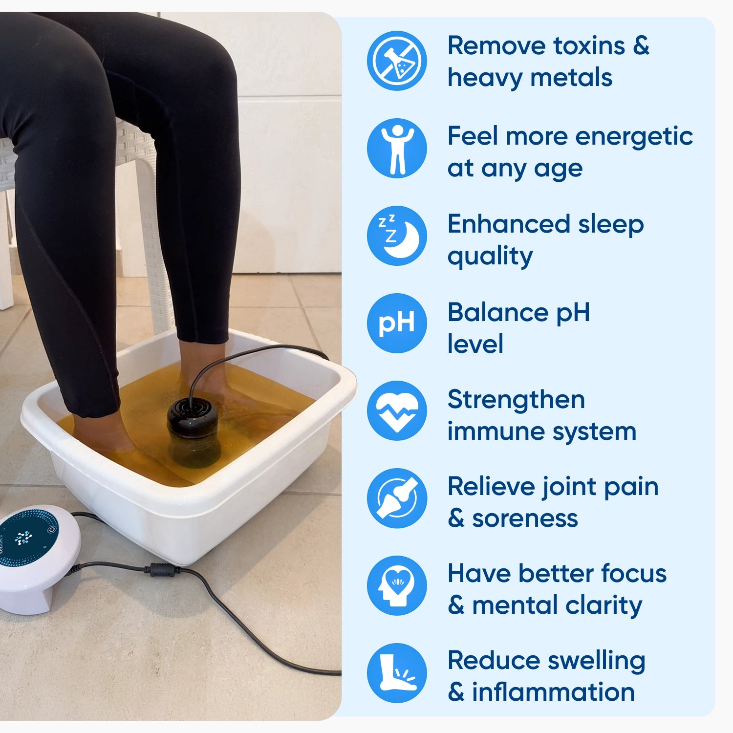 Healifeco Ionic Foot Spa 2.0 | Remove Toxins and Heavy Metals for a Healthier Life